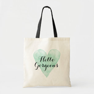 Bonjour magnifique sac fourre-tout avec cœur aquar