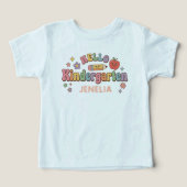 Bonjour Maternelle Rétro Groovy Nom Personnalisé E (Design Recto)