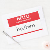 BONJOUR mes pronoms sont il/lui Sticker (Enveloppe)