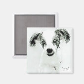 Bonjour mignon chien Magnet (Recto/Verso)