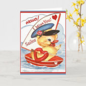 Bonjour militaire vintage ! Carte de voile (Fleur jaune)