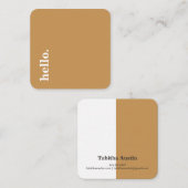 Bonjour, Minimal, Simple, Cartes de visite de bloc (Devant / Derrière)