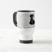 Bonjour Mme Black Acier Inoxydable Voyage Mug (Devant gauche)