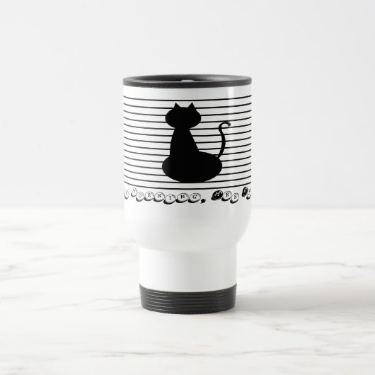 Bonjour Mme Black Acier Inoxydable Voyage Mug (Centre)