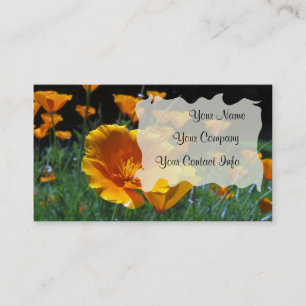 Bonjour modèle de carte de visite de pavots