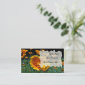 Bonjour modèle de carte de visite de pavots (Debout devant)