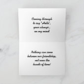 BONJOUR MON AMIE carte (Intérieur)