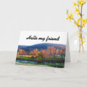 BONJOUR MON AMIE carte (Fleur jaune)
