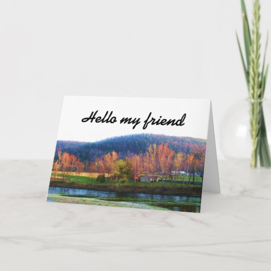 BONJOUR MON AMIE carte (Devant)