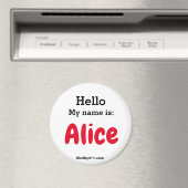 Bonjour Mon nom est : Aimant Alice (In Situ (Lave-vaisselle))