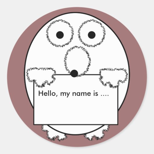 Bonjour mon nom est brise glace événement Sticker (Devant)