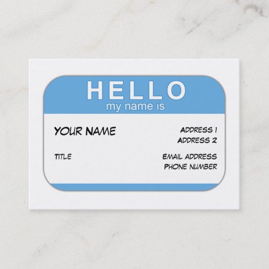 Bonjour mon nom est carte de profil (Devant)