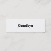 Bonjour, mon nom est carte de visite (Dos)