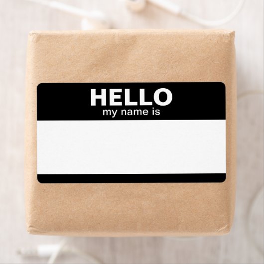 Bonjour mon nom est — étiquette classique (En situation)