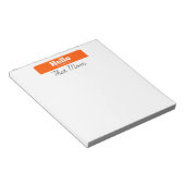 Bonjour, Mon Nom Est Le Bloc-Notes Maman (Incliné)