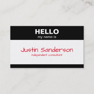 Bonjour Mon Nom Est, Nom Balise - Carte de visite