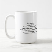 Bonjour, mon vieil ami. Tasse de café (Gauche)