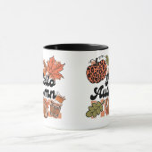 Bonjour Mug Automne, Saison Automne Cadeau (Centre)