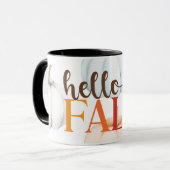 Bonjour Mug en Céramique d'Automne (Devant gauche)