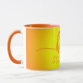 Bonjour Mug Orange et Jaune Sunshine (Gauche)