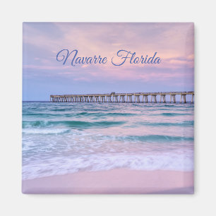 Bonjour Navarre Beach Pier Magnet