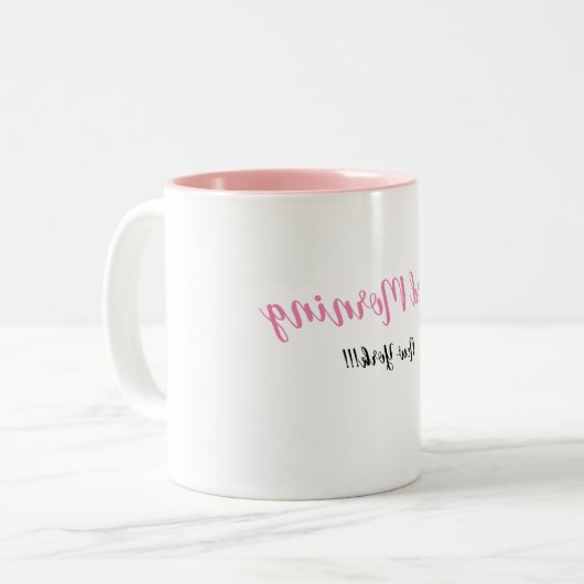 Bonjour New York ! ! ! - Selfie Reverse Text Mug (Devant gauche)