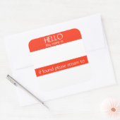 Bonjour Nom Balise Sticker Badge Funny humour de f (Enveloppe)