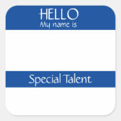 Bonjour Nom Balise Sticker Badge Funny Party (Devant)