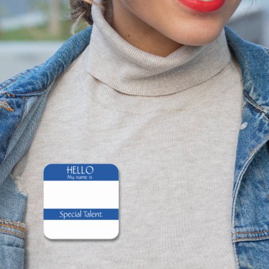 Bonjour Nom Balise Sticker Badge Funny Party