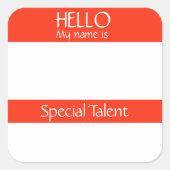 Bonjour Nom Balise Sticker Badge Funny Party (Devant)