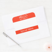 Bonjour Nom Balise Sticker Badge Funny Party (Enveloppe)