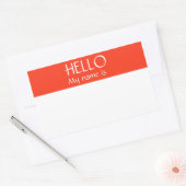 Bonjour Nom Balise Sticker Badge Mon nom est (Enveloppe)