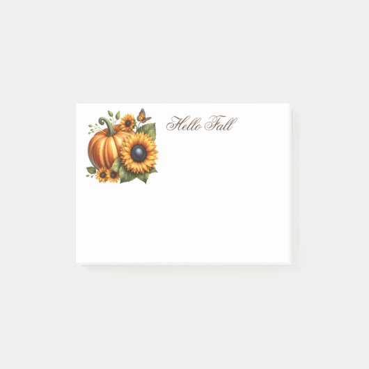 Bonjour Notes Post-it d'automne (Devant)