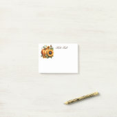 Bonjour Notes Post-it d'automne (Sur un bureau)
