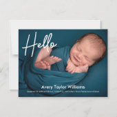 Bonjour nouveau-né photo faire-part de naissance (Recto)