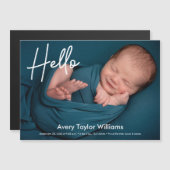 Bonjour nouveau-né photo faire-part de naissance (Devant / Derrière)