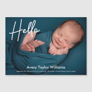 Bonjour nouveau-né photo faire-part de naissance