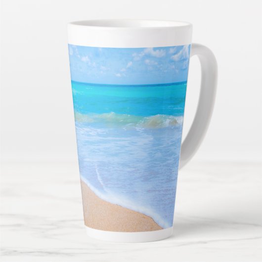 Bonjour Ocean Blue Water Tall Latte Mug (Angle droit)