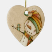 Bonjour oiseau bleu - ornement en céramique (Droite)