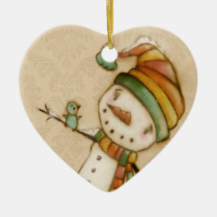 Bonjour oiseau bleu - ornement en céramique