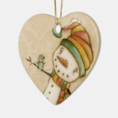 Bonjour oiseau bleu - ornement en céramique (Gauche)