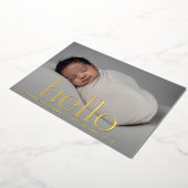 bonjour or moderne classe photo faire-part de nais (Rotation)