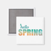 Bonjour papillon de printemps aimant frigo (Recto/Verso)