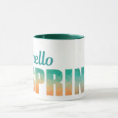 Bonjour papillon du printemps mug vert (Centre)