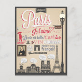  Bonjour Paris Briefkaart (Voorkant)