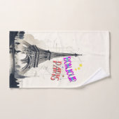 Bonjour Paris coloré (Serviette à main)