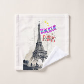 Bonjour Paris coloré (Gant de toilette)