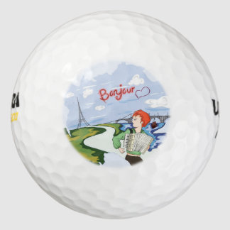 Bonjour Paris Drawing Golfballen