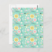 Bonjour Paris Eiffel Tower Design Briefkaart (Voorkant / Achterkant)