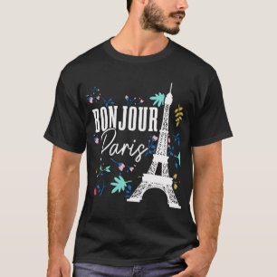 Bonjour Paris Eiffeltoren Frankrijk Souvenir T-shirt